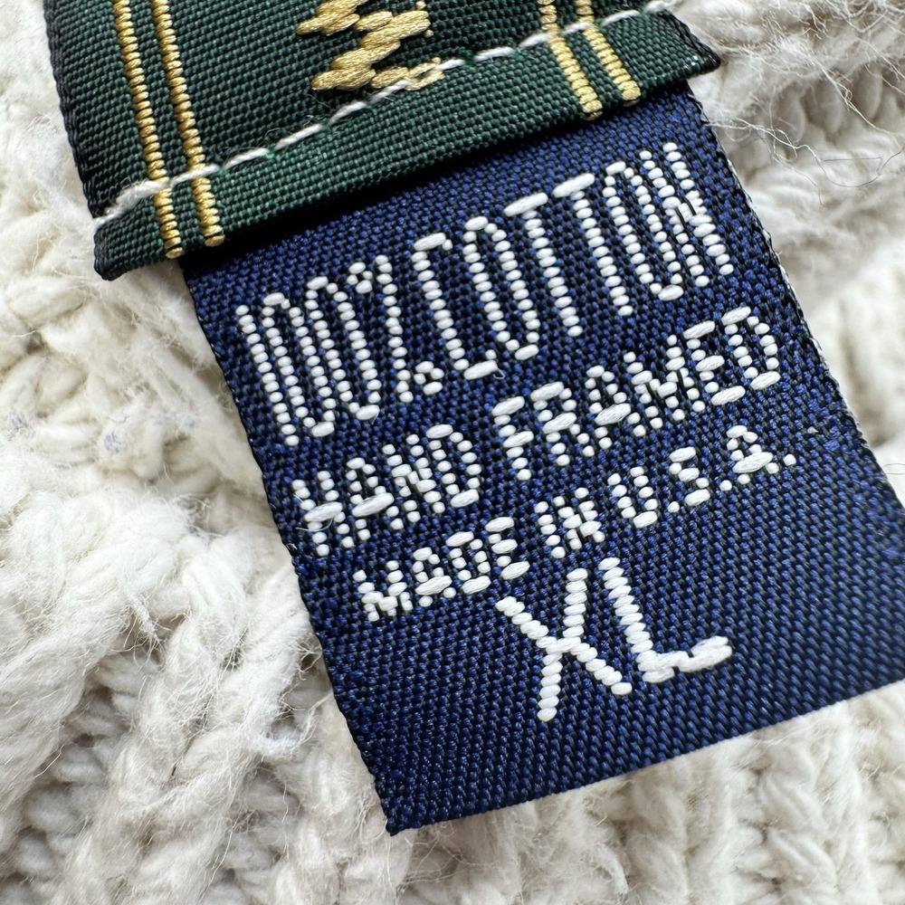 Croft & Barrow Sweater Men's XL Vintage‎ USA Made Hand Framed Cotton Fisherman - Picture 2 of 11